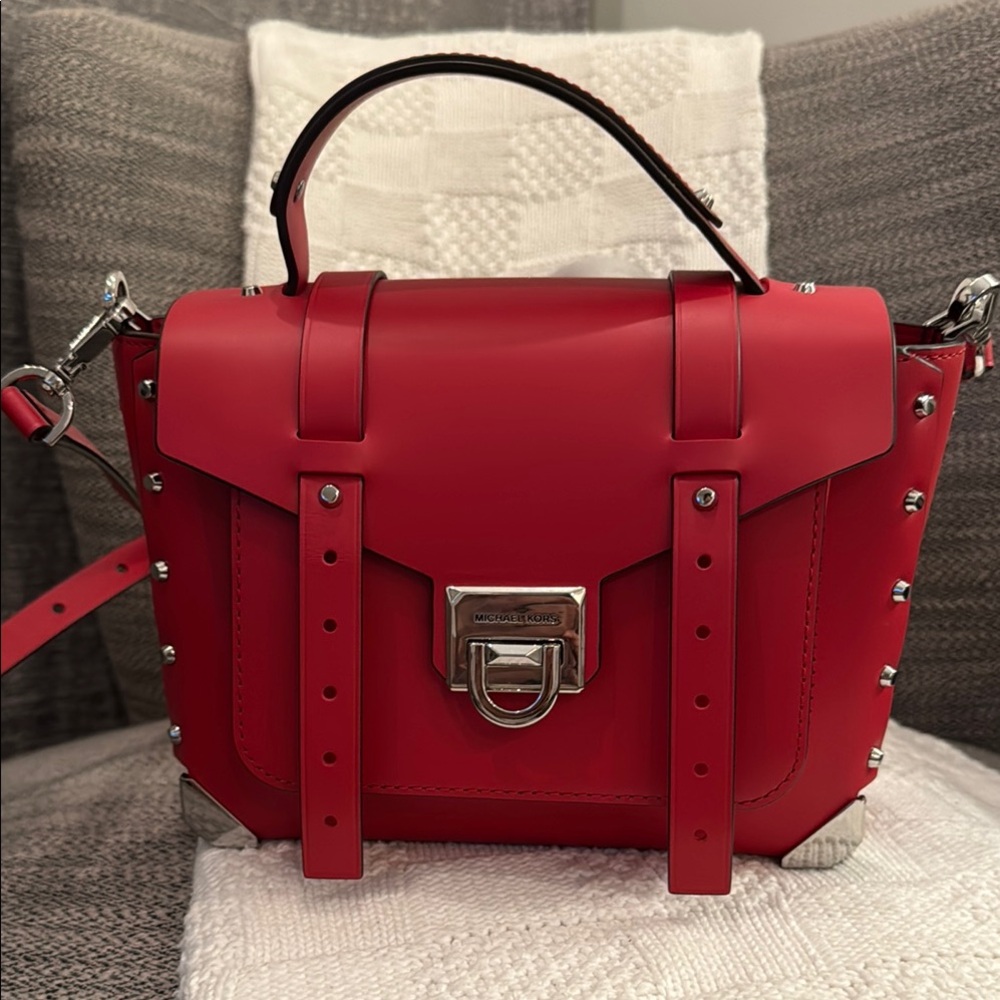 Michael Kors Red Leather Handbag